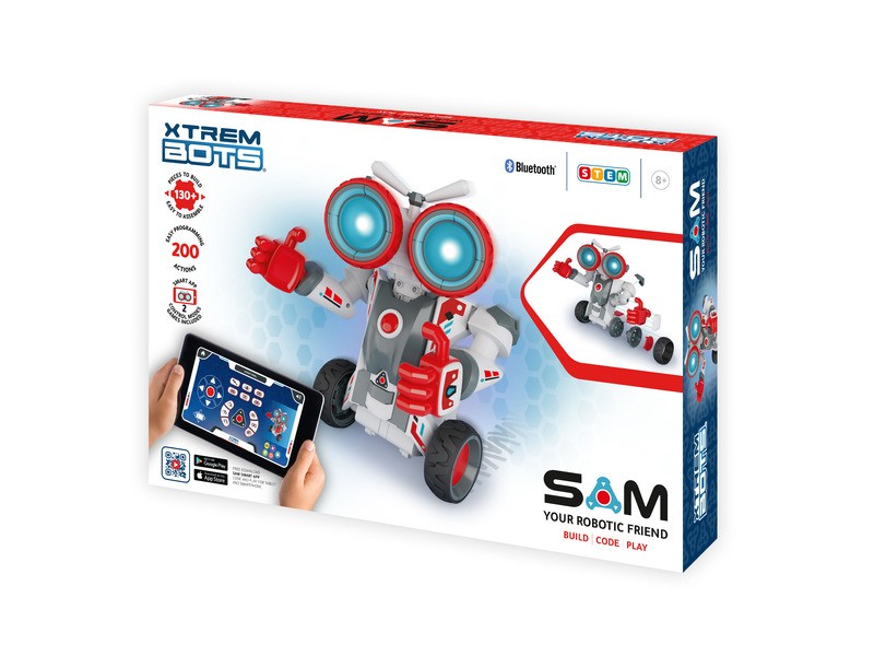 Sam építhető robot, 130 db — telefonos vezérlés