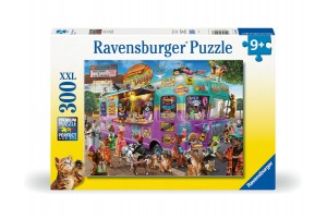Puzzle 300 db - Hot-dog árus kutyusok