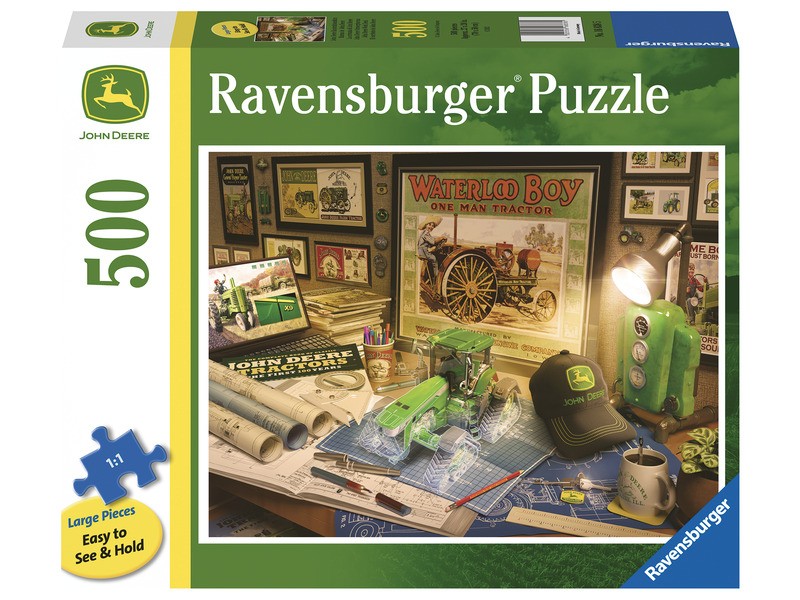 John Deere 500 db puzzle - traktoros motívum