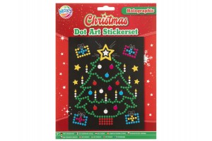 Karácsonyi hologram matricák, 2 féle, 22x18 cm