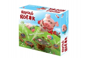 Repülő röfik társasjáték - ugráló malacok