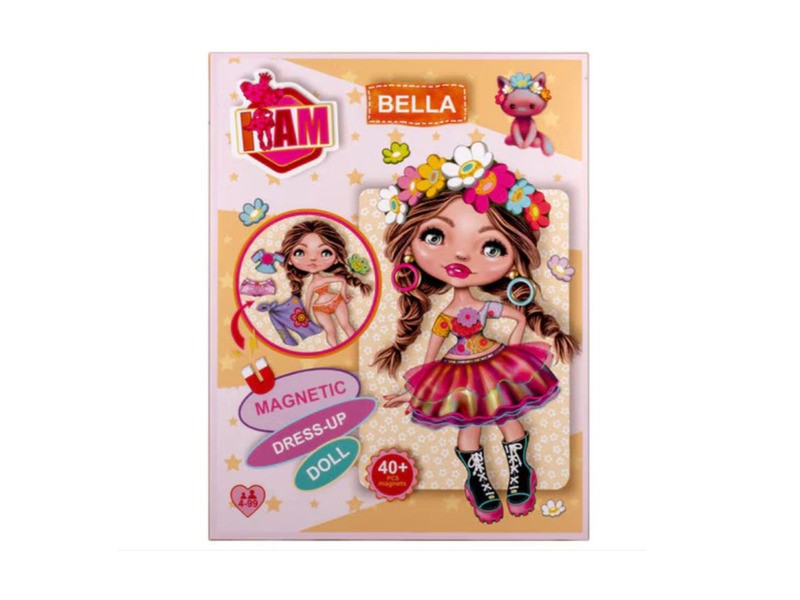 Mágneses öltöztető baba (A5) — fejlesztő játék