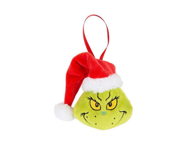Plüss Grincs fej Mikulás sapkával