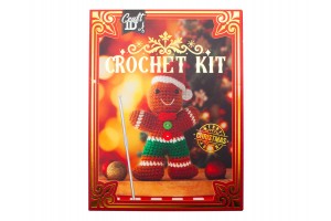 Karácsonyi horgoló szett - mézeskalács figura 12x5x17 cm