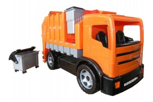 Műanyag kukás autó 72 cm - gyerekjáték