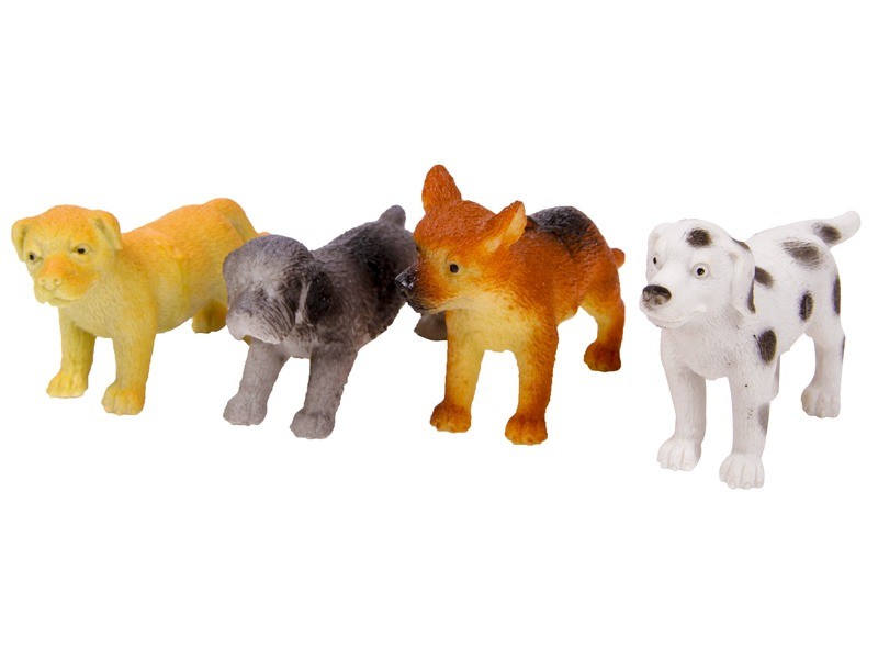 Műanyag kutyák 6,5 cm, 4 db/csomag - HB625/4