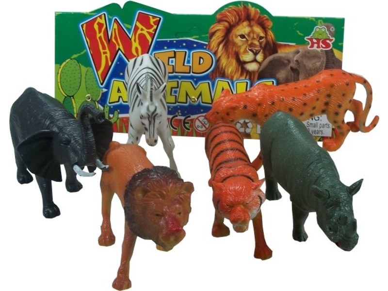 Műanyag vadállatok - 6 darabos készlet