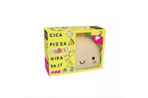 Cica pizza plüss - puha, színes társ