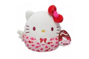 Squishmallows Hello Kitty szívecskés plüss 20 cm