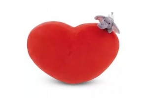 Nici szív párna 3D elefánt plüss, 42 cm