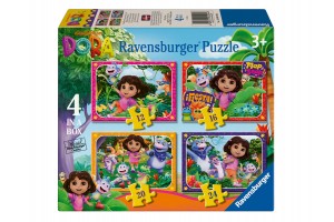 Puzzle 4in1 - Dóra a felfedező (gyerekjáték)
