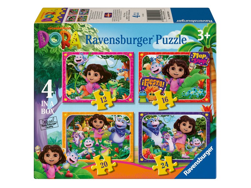 Puzzle 4in1 - Dóra a felfedező (gyerekjáték)