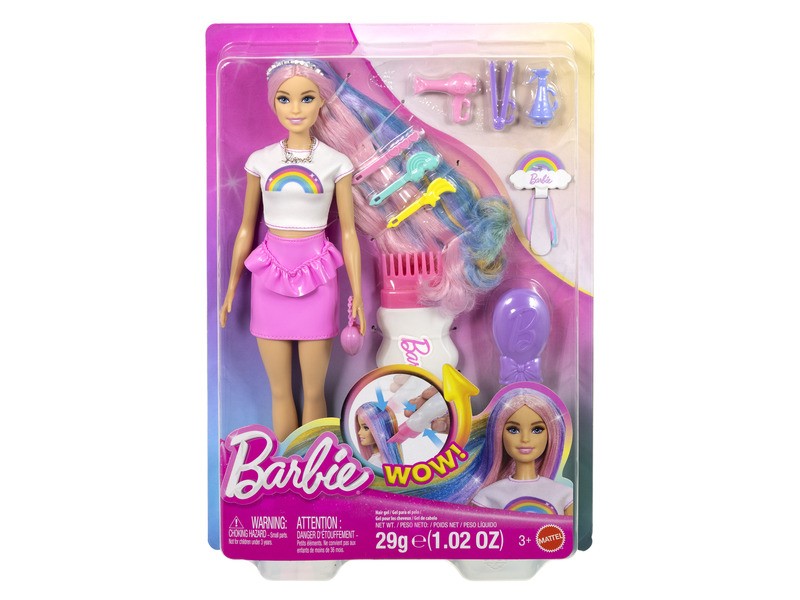 Barbie szivárványhajjal