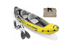 Intex Explorer K2 sárga kajak alumínium evezőkkel