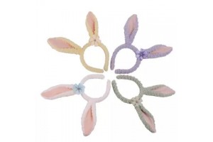 Nyuszifüles hajpánt virágdísszel