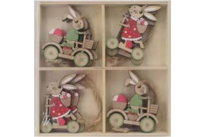 Rolleres fa nyuszik - felakasztható, 8 db