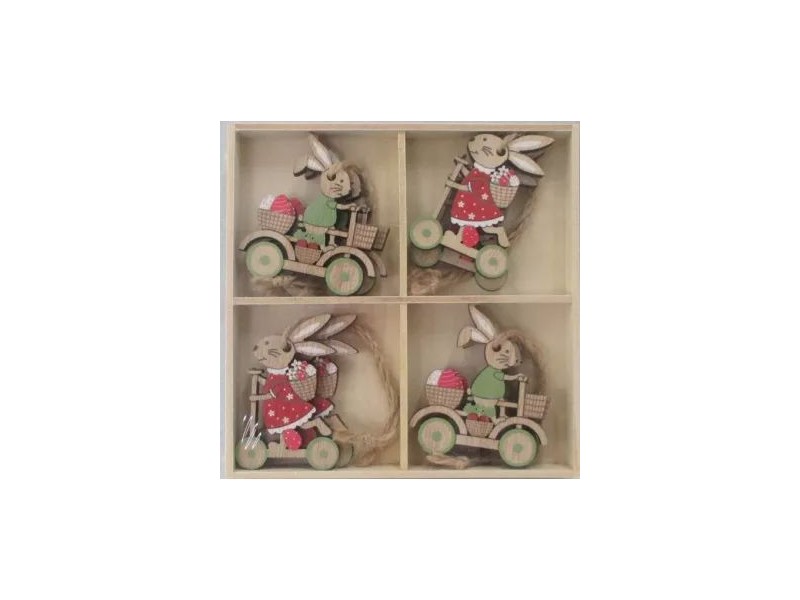 Rolleres fa nyuszik - felakasztható, 8 db