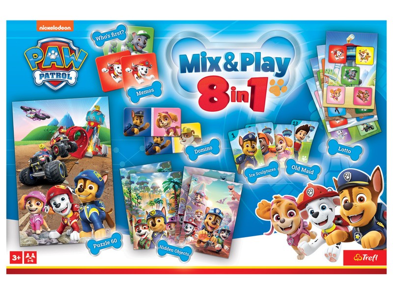 Társasjáték 8in1 Mancs Őrjárat - játékdoboz