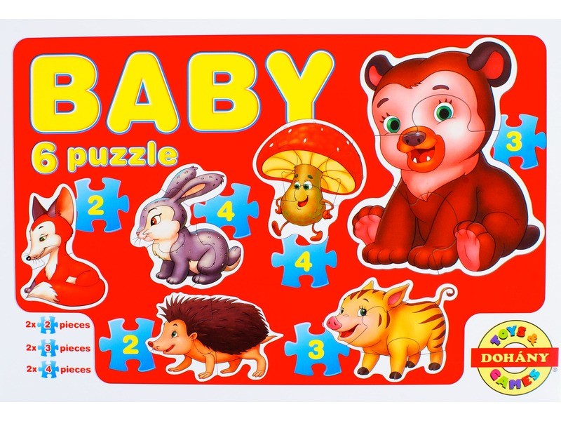 Bébi kirakó játék - 6 darabos, 17×16 cm