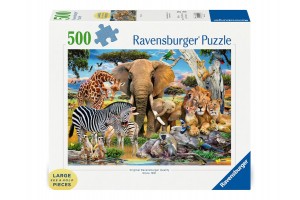 Puzzle 500 db - Vadállatok kölykei