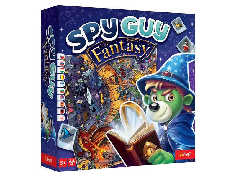 Spy Guy Fantázia társasjáték doboz és játékelemek
