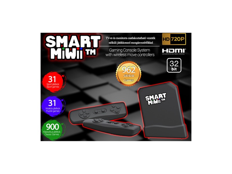SMART MiWii HD vezeték nélküli játékkonzol, 562 játék