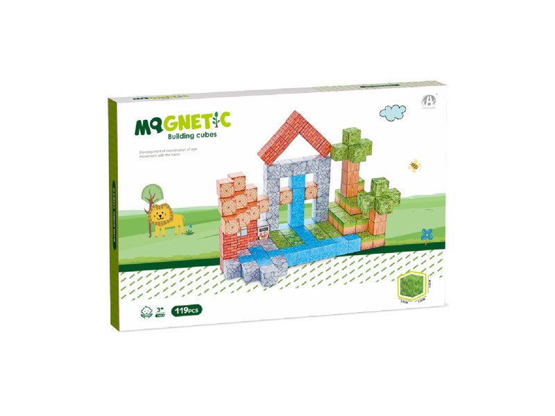 Mágneses építőkockák - Szafari 119 db