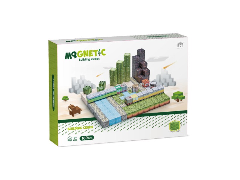 Mágneses építőkockák - Zöld Város (169 db)