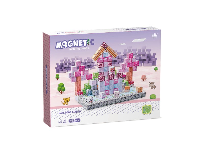 Mágneses építőkockák - Lila város (193 db)