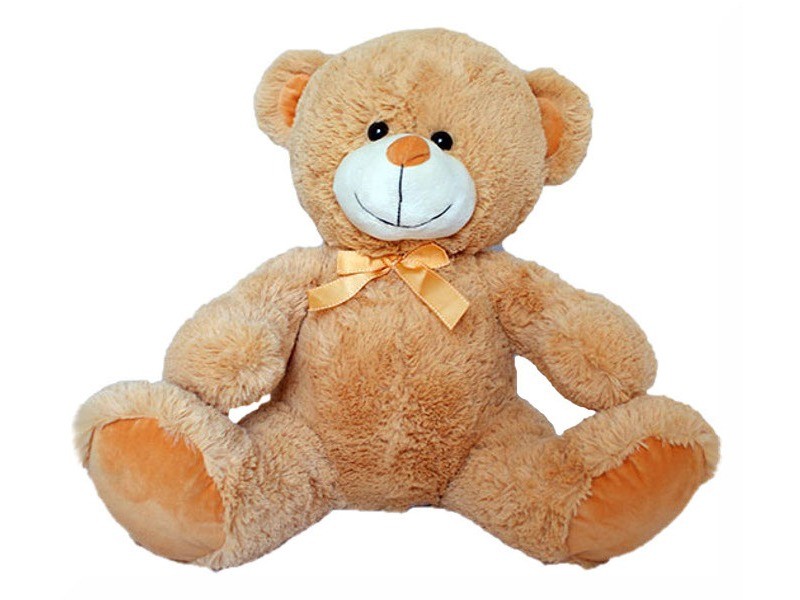 Tony óriás plüssmaci 102 cm, világosbarna, masnival