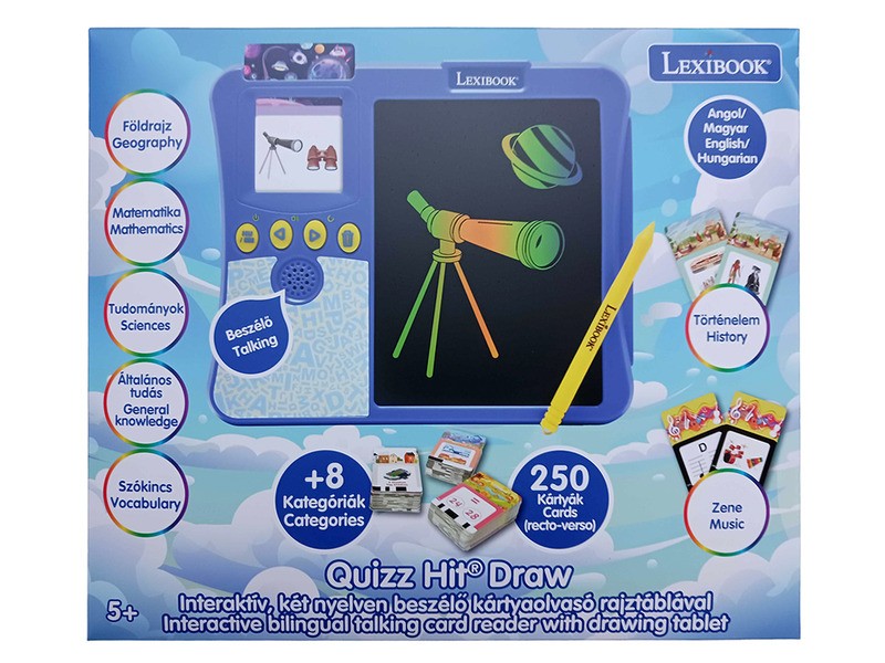 Lexibook beszélő rajztábla kártyaolvasóval (angol/magyar)