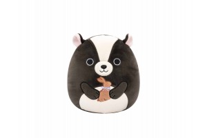 Squishmallows Skyler — fekete és krémszínű borz 20 cm