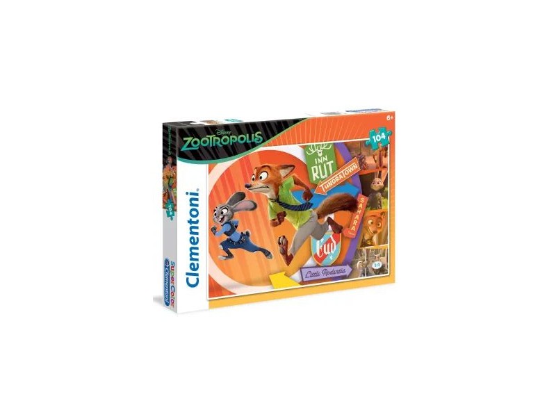 Clementoni Zootropolis 104 darabos puzzle képe