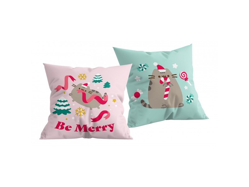 Pusheen karácsonyi díszpárna 40x40 cm
