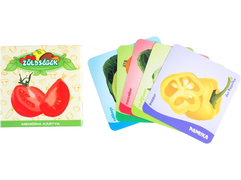 Zöldségek memória kártya, 34 lap