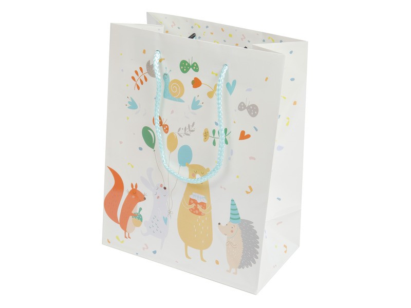 Gyerekmintás papírtasak 18x23 cm, vegyes színek