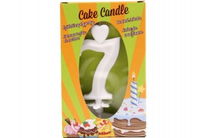 Számgyertya 7 – fehér