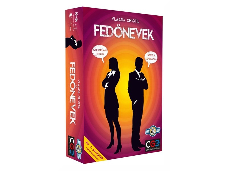 Fedőnevek társasjáték doboz – szóasszociáció