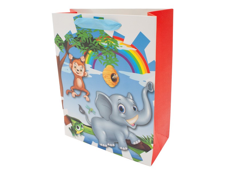 Állatfigurás díszzacskó 18x23 cm