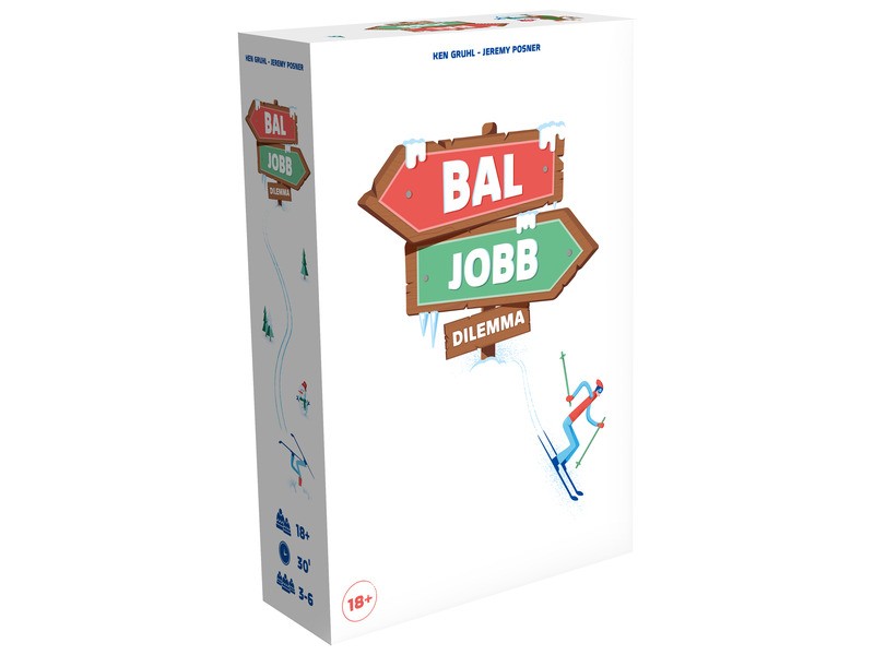 Bal jobb dilemma társasjáték - felnőtt partijáték doboza