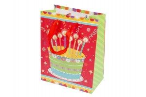 Prémium szülinapi papírtasak 18x23 cm