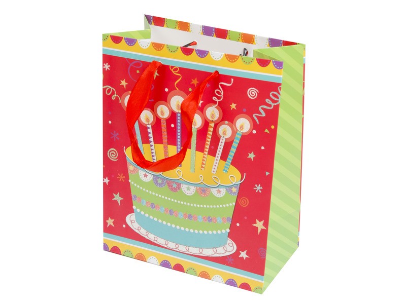 Prémium szülinapi papírtasak 18x23 cm