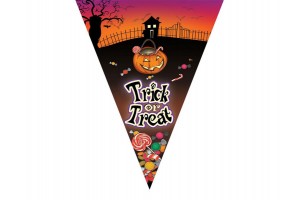 Trick or Treat Halloweeni zászlófüzér 5 m