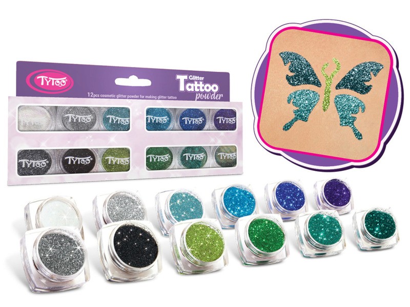 Tytoo csillámpor szett – hideg színek