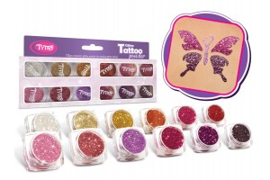 Tytoo csillámpor szett 12 db – meleg színek