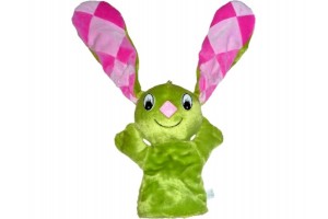 Kockásfülű nyúl bábfigura (23 cm)