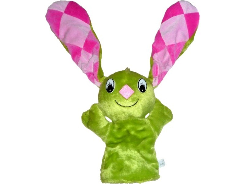 Kockásfülű nyúl bábfigura (23 cm)