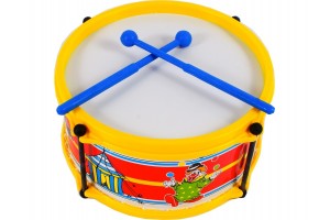 Nagy játékdob 58 cm - kék dobverőkkel