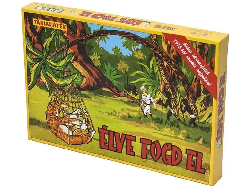 Élve fogd el társasjáték — doboz és játékelemek