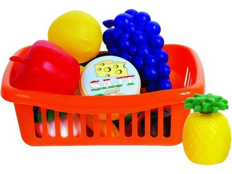 Mini gyümölcskosár: játék gyümölcsök a konyhába